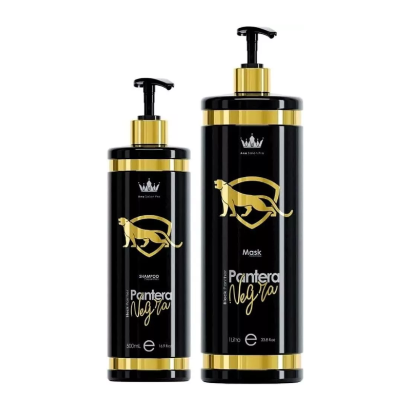 Brasilian Keratin Pantera Negra Pantera Negra Cabelo Liso Queratina Kit 2 Itens - Ana Paula Carvalho