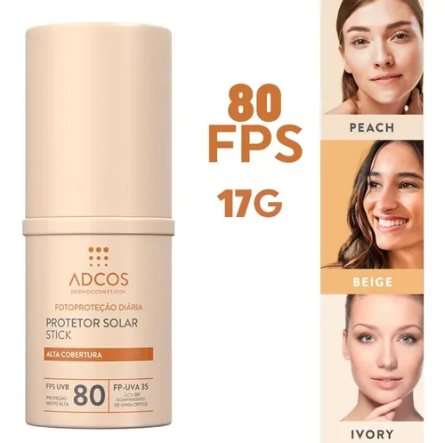 Adcos Tinted Sunscreen Stick FPS80 17g Colors