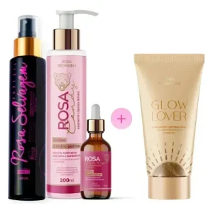 Rosa Selvagem Kit Clareamento Íntimo + Glow Lover Ouro Rosa Selvagem