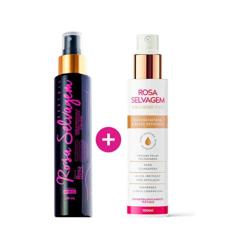 Rosa Selvagem Kit Clareamento Corporal Rosa Selvagem Linha Corporal