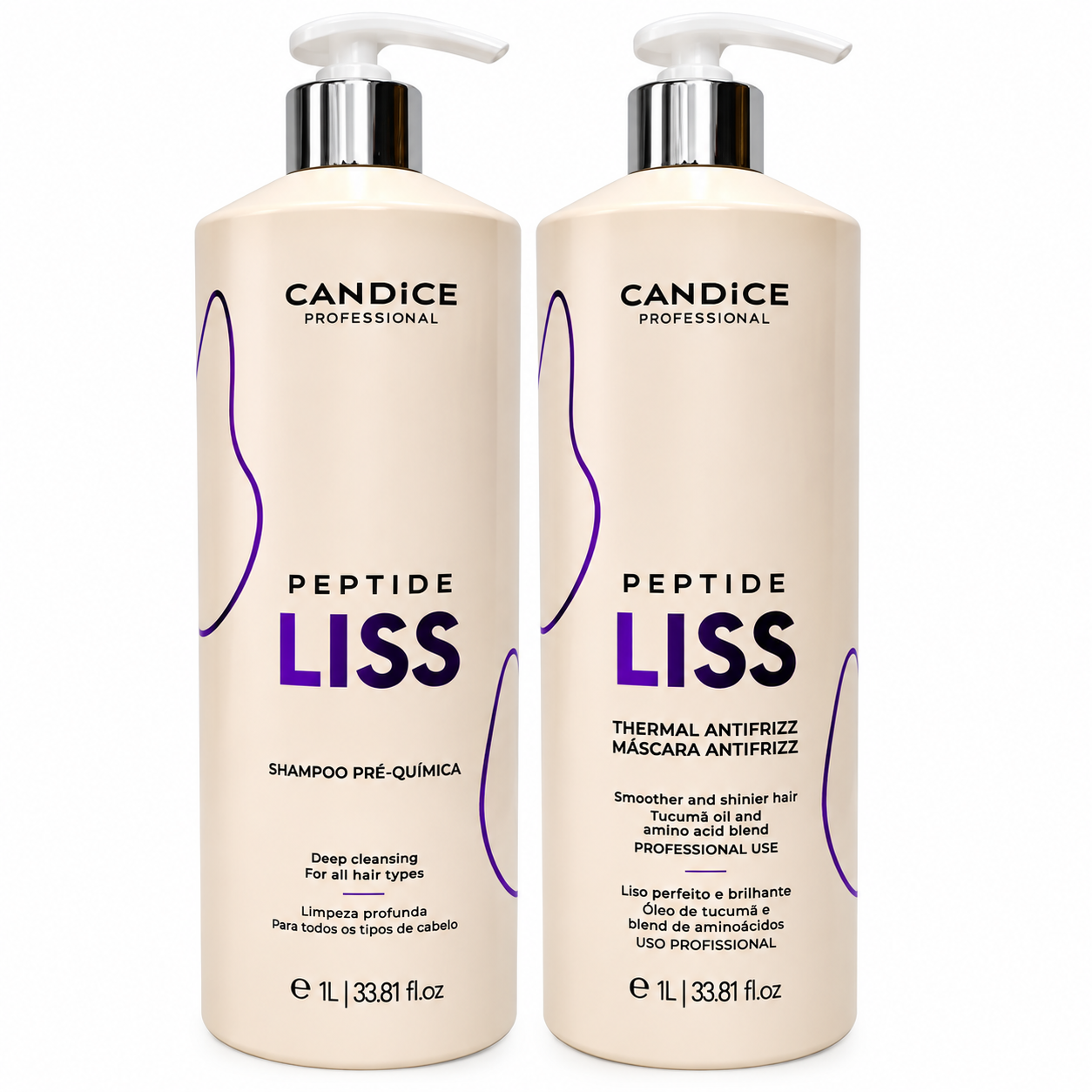 Candice Peptide Liss Professional Hair Straightening & Smoothing Kit 2x1L