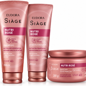 Eudora Siàge Nutri Rosé Hair Repair Kit – Shampoo, Conditioner & Mask